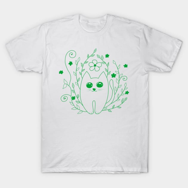 Forest cat T-Shirt by Rasheba